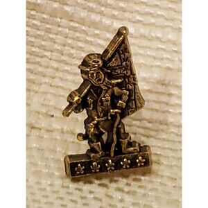 Vintage Simmons Gold Tone Metal Tie Tack Push Pin w/Bar, Old Fashion Soldier